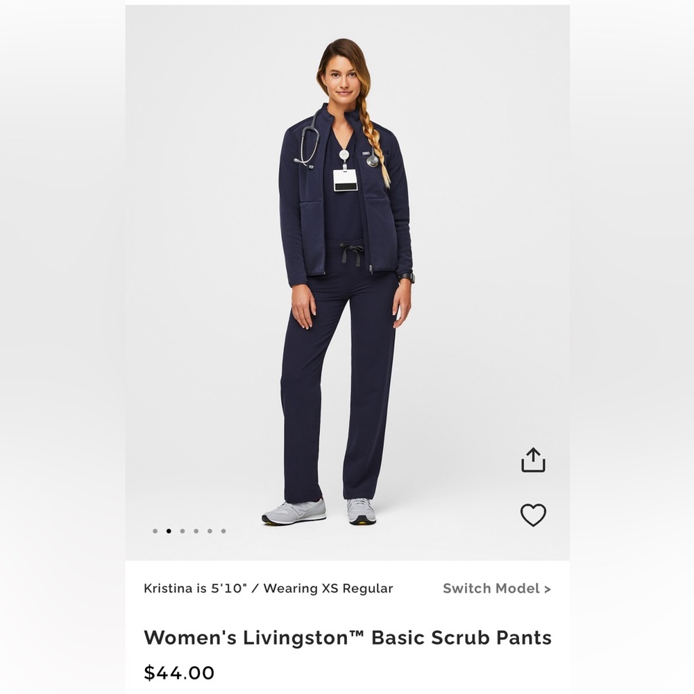 Set: Catarina One-Pocket Scrub Top & Livingston Basic Scrub Pants